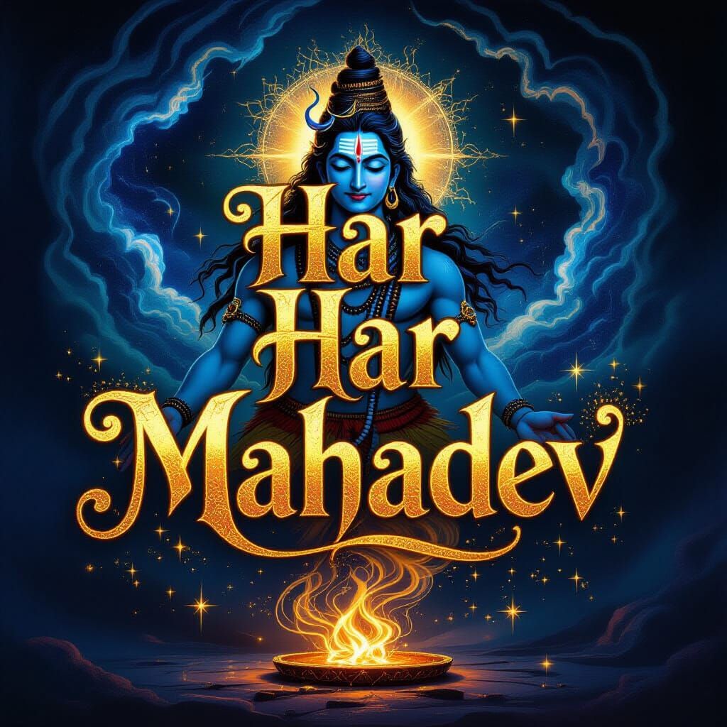 Har Har Mahadev: Divine Lord Shiva Art