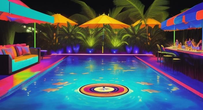 Ibiza House Music Summer Party: Retro-Futuristic Vibes