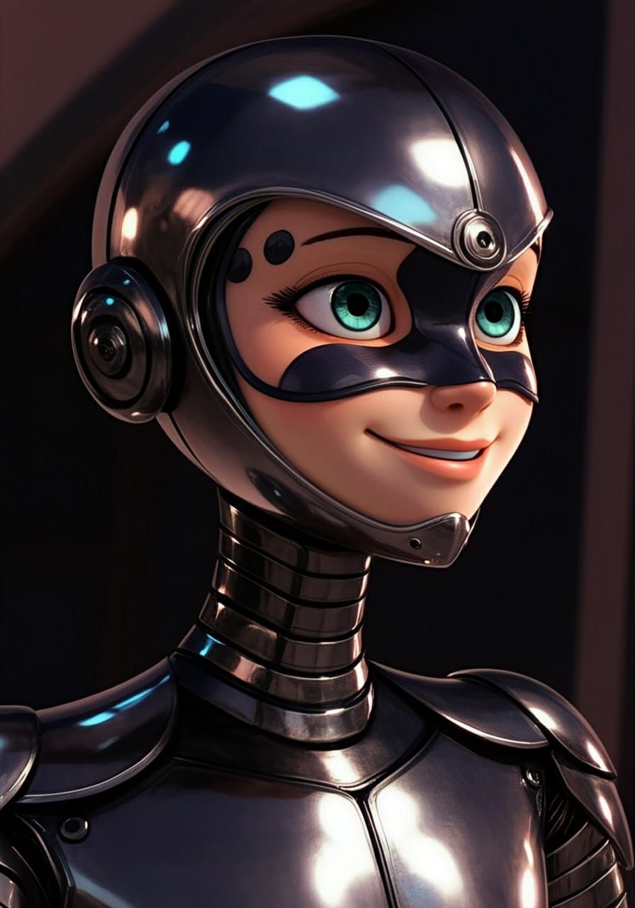 Miraculous Ladybug as Cyberpunk Metal Goddess