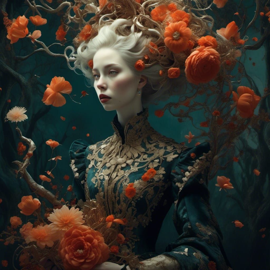 Handsome Nanny in Double Exposure Collage Art