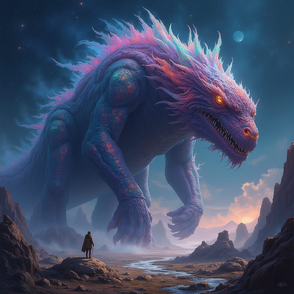 Galactic Beast: Amalgamation of All Animals in Cosmic Style