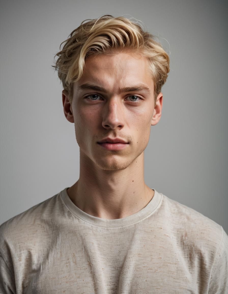 Young Blonde Male Portrait in HDR Photography