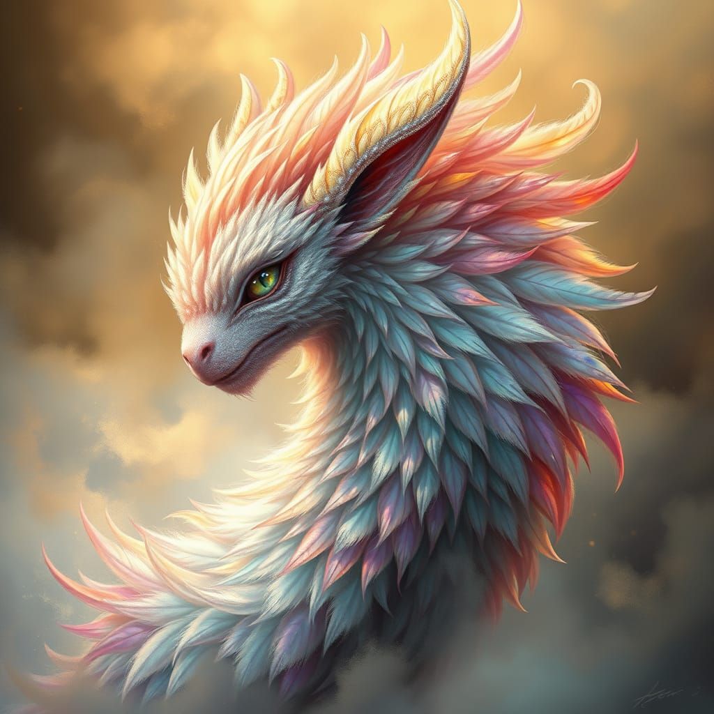 Dreamlike Fantasy Creature in Whimsical Aesthetic
