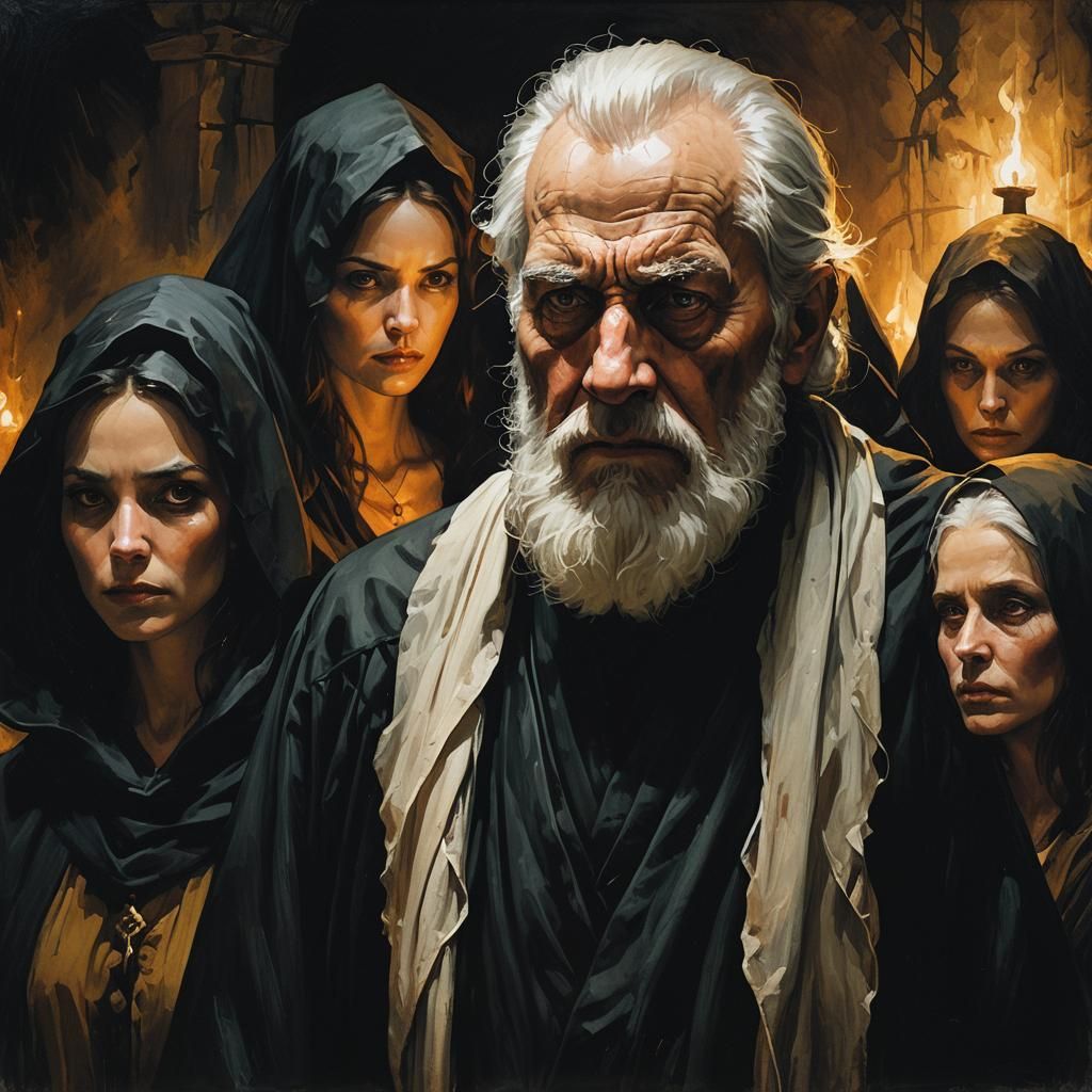 Ethereal Dark Fantasy Portrait of a Haunting Figure