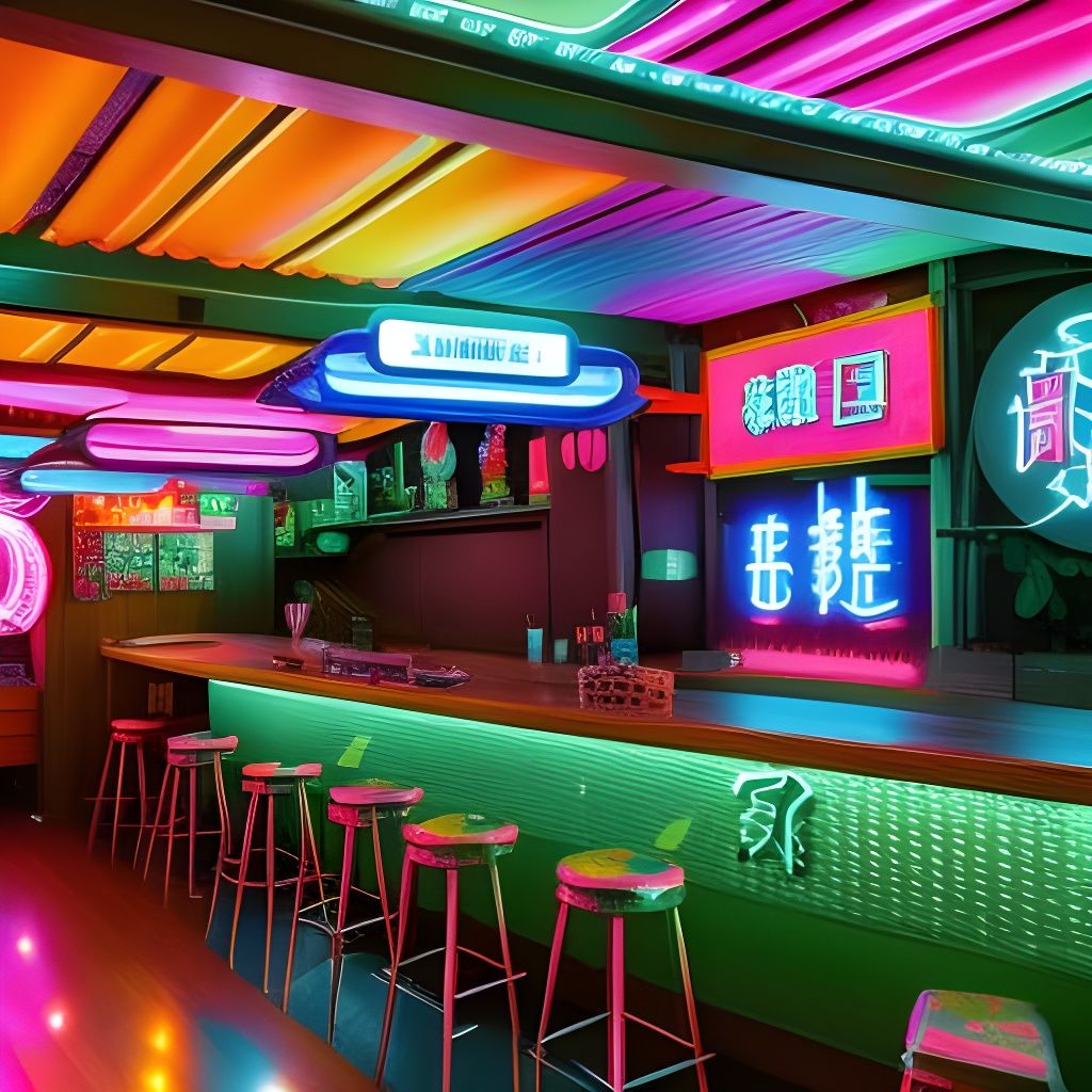 Neon sushi bar