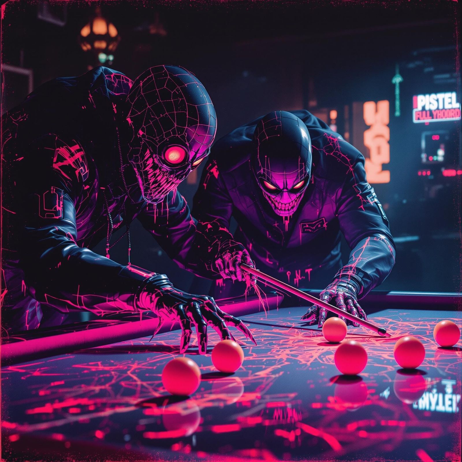 Ghouls Playing Pool