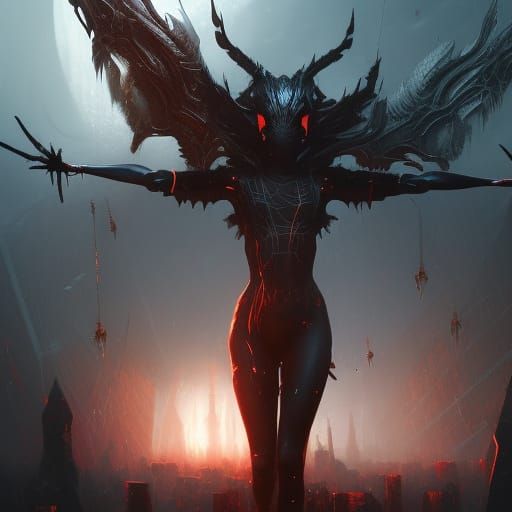 Spider Queen Dark Fantasy Concept Art in 8K
