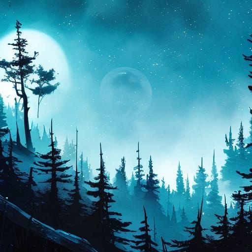 Wolf Howling at Moon in Graffiti Art Style