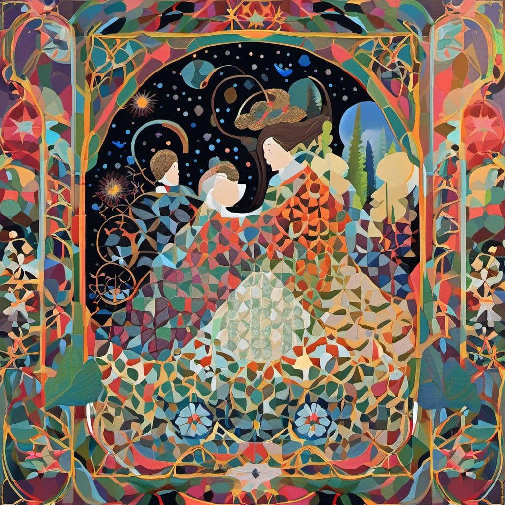 mosaic ___ as wall decor
