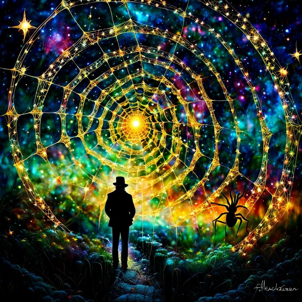 Surreal Starry Spiderweb Portal by Jansson