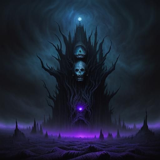 Surreal Eyes Emerge from Vortex in Gothic Art Style