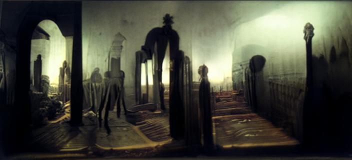 Eerie Shadow Figures in a Dark Room: Gothic Horror
