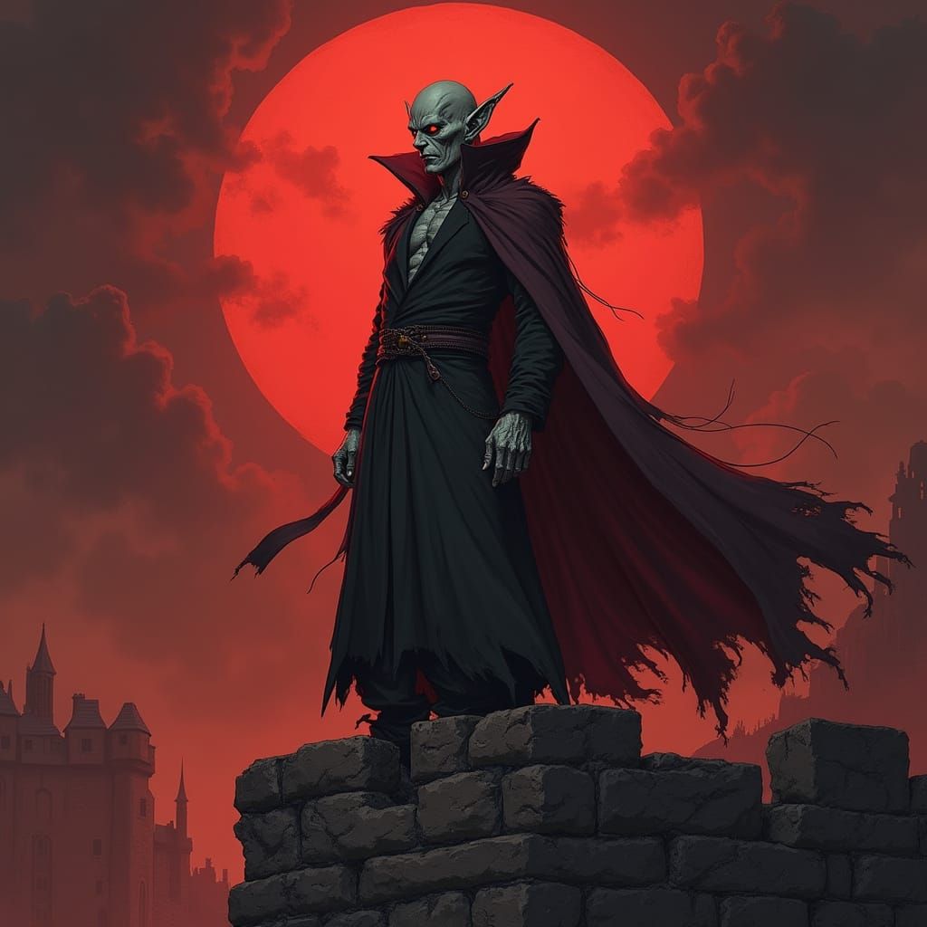 Vampire-Like Piccolo in Dark Fantasy World