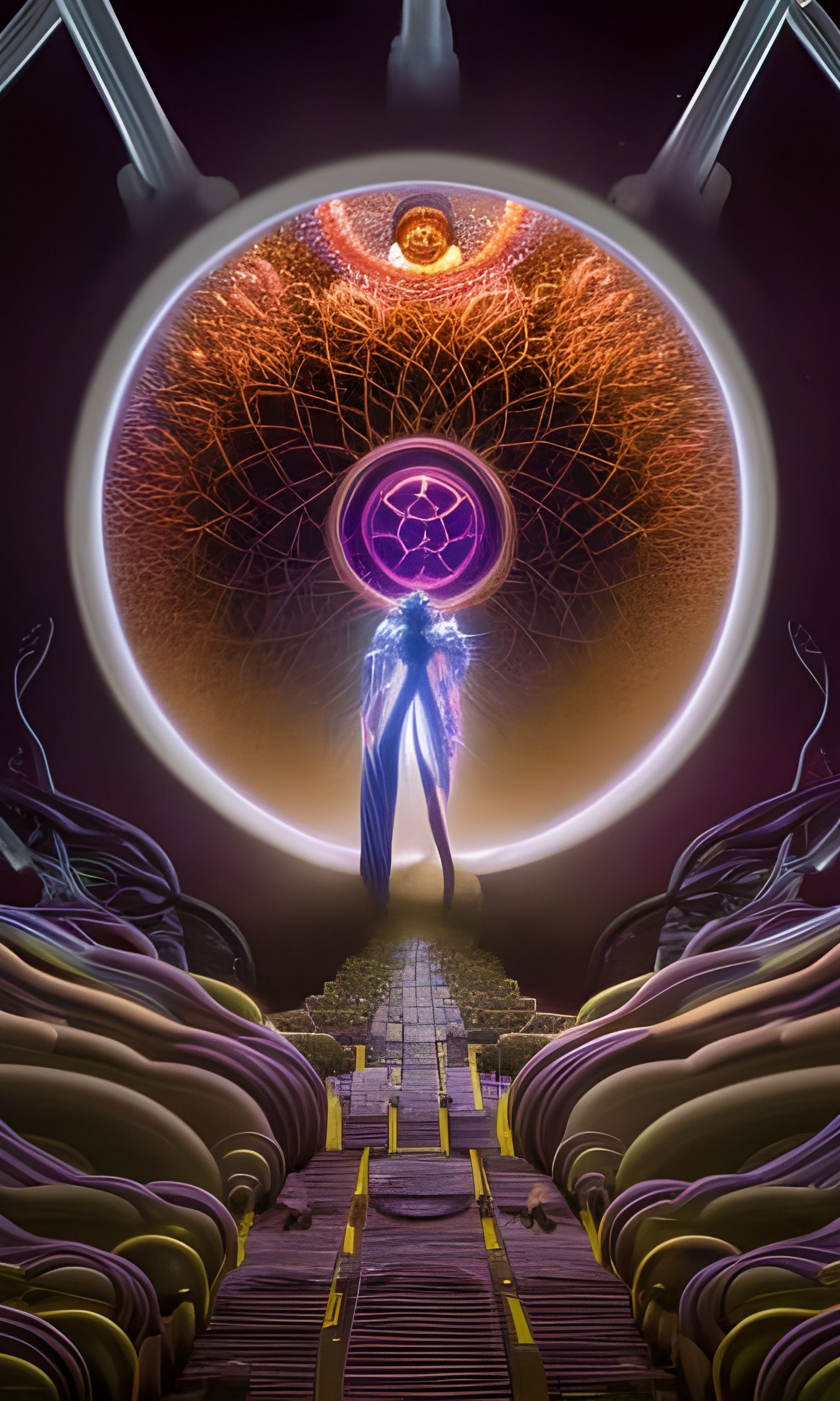 Virtuous Road to Victory: Surreal Neoplasticism Portrait