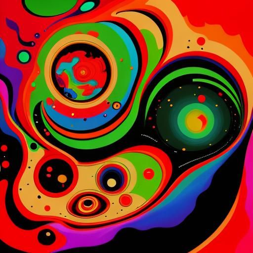 Surreal Eyeballs Floating in a Dark Void