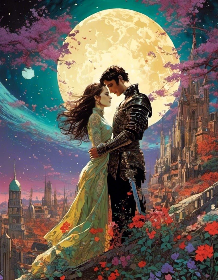 Medieval space opera romance cover