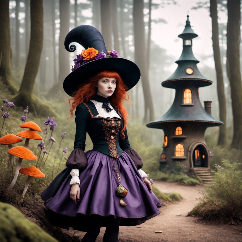 Whimsical Mushroom Village in Enchanted Forest