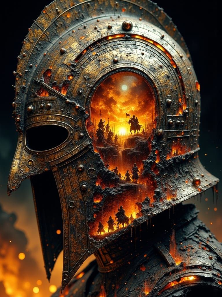 Ancient Helmet Reveals Miniature Battlefield Scene