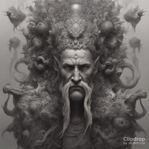 Hyperdetailed God Portrait