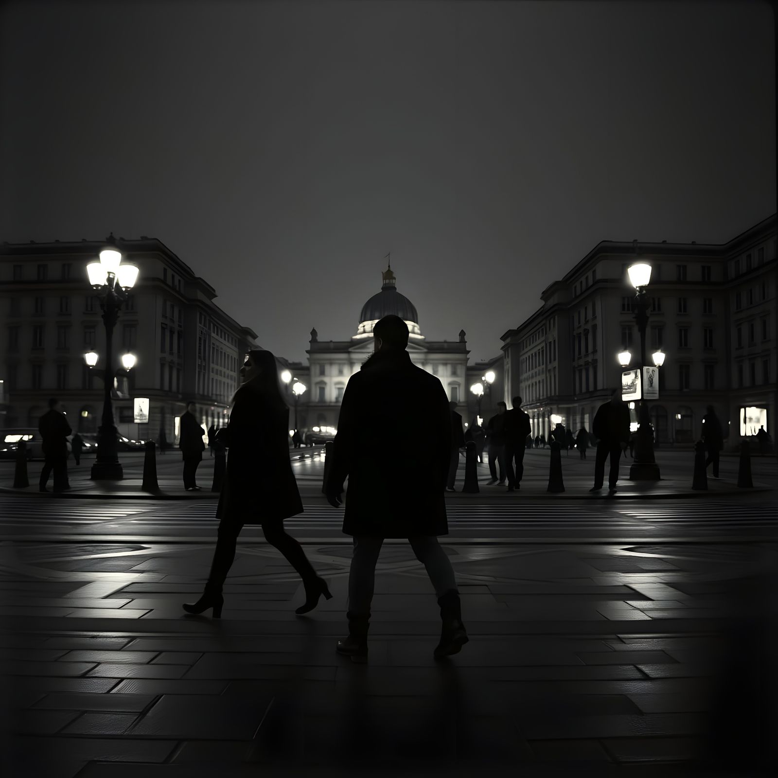 Berlin Noir in a Dark Cyberpunk Aesthetic