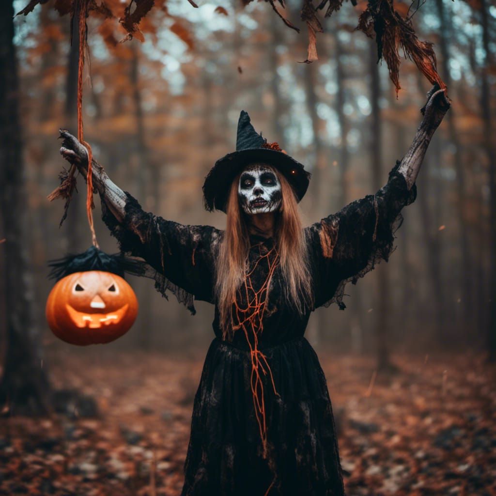 Baba Yaga's Halloween Dance in Macabre Style