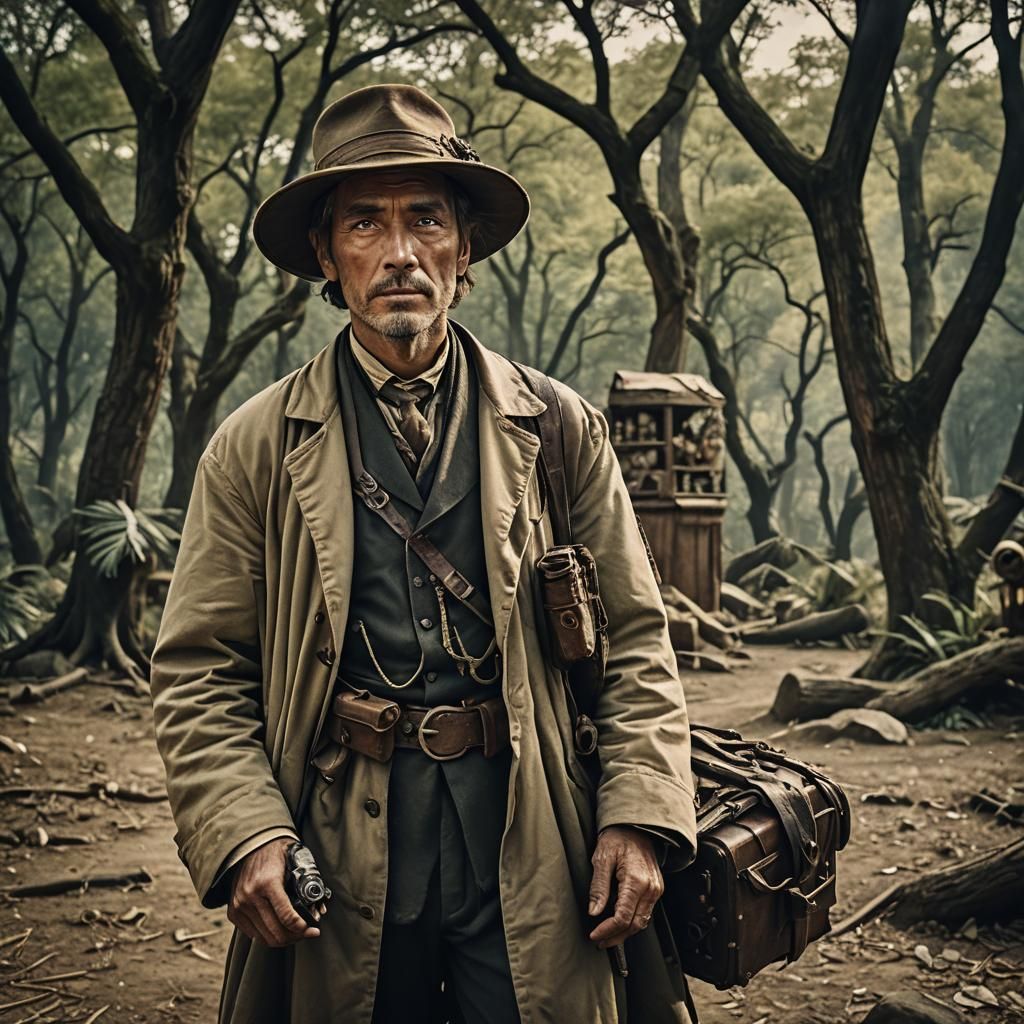 Time Traveler's Portrait in Cinematic Style