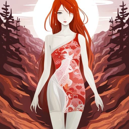 Sci-Fi Double Exposure Portrait in Manhwa Style