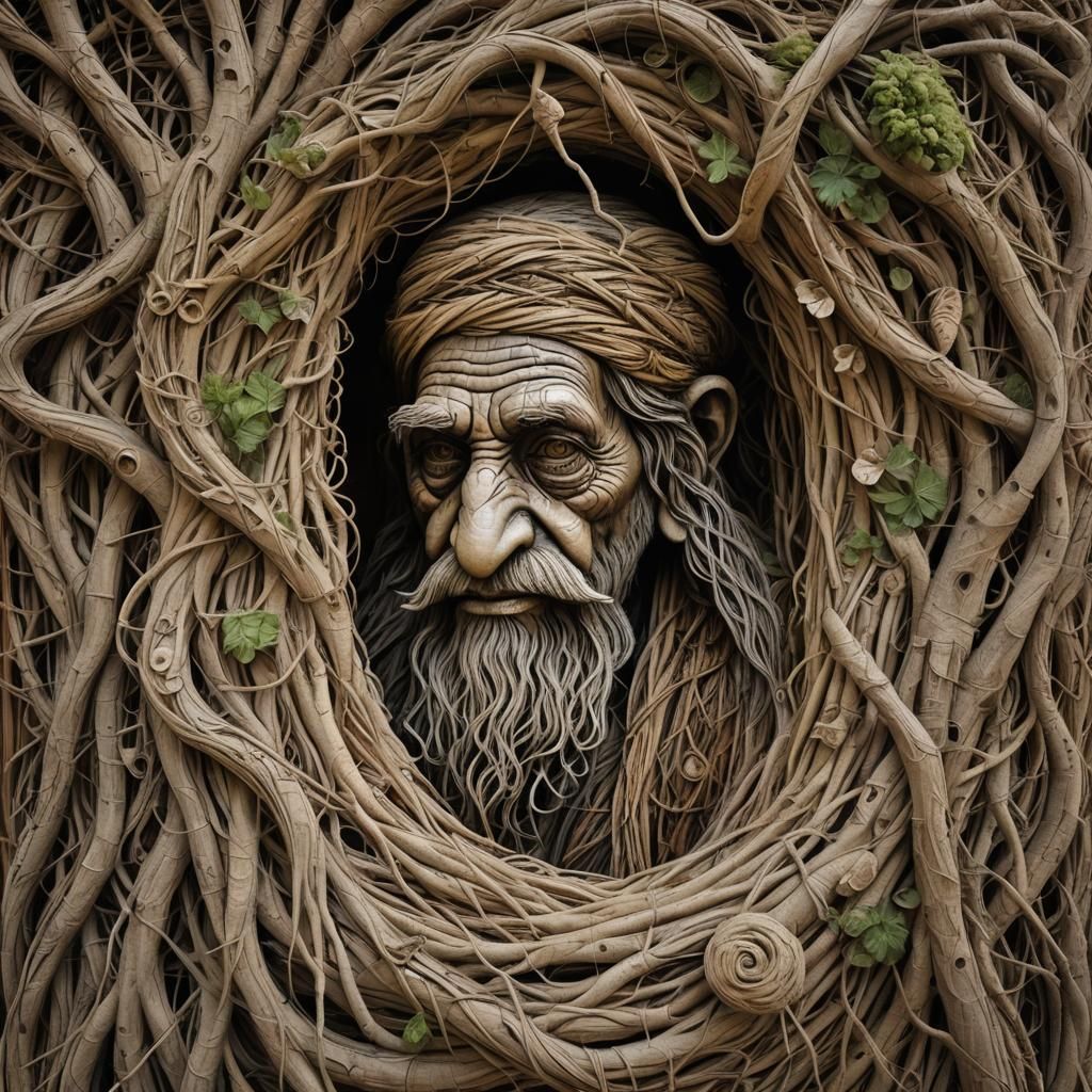 Pirate Contemplation: Hyperrealistic Splash Art Portrait