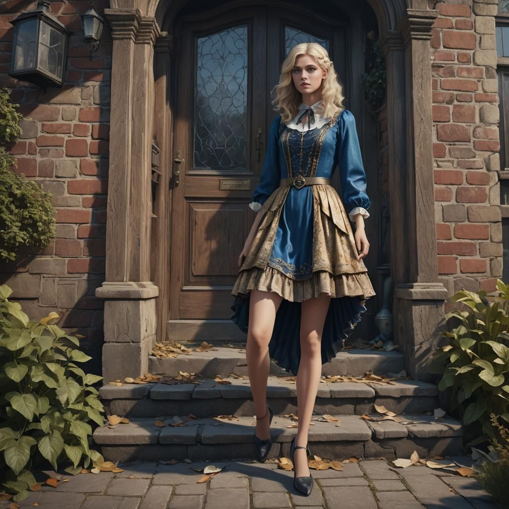 Young Man in Drag Stepping Out: Fantasy Concept Art