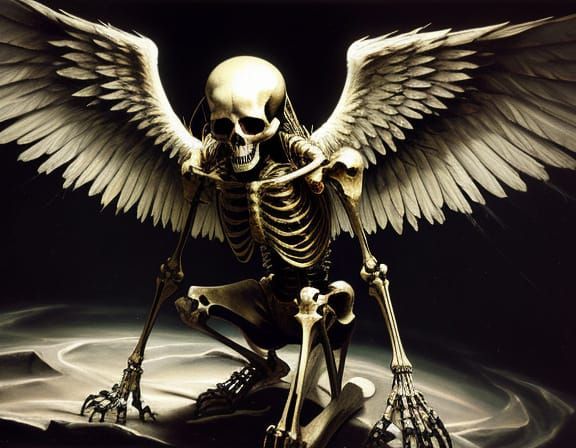 Surreal Angel Trapped in Sin's Grasp