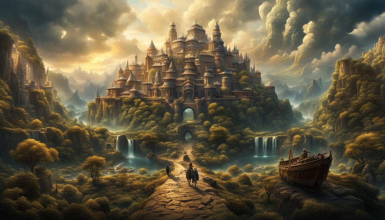 Epic Treasure Scene: Digital Matte Painting