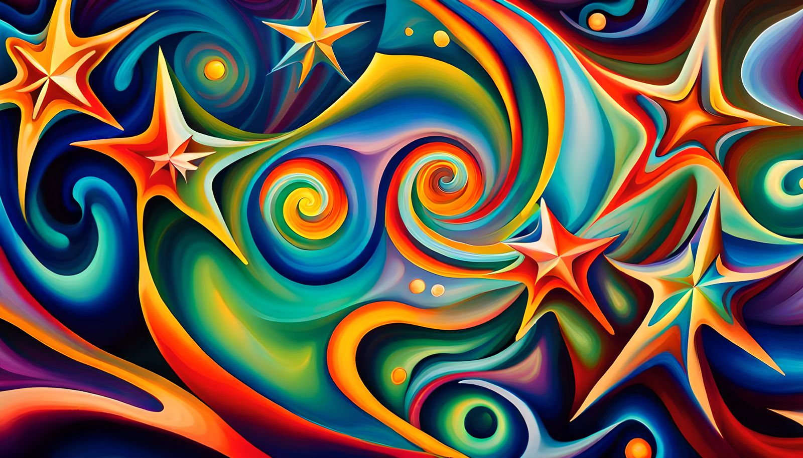 Swirling Stars Connected by Electromagnetic Plasma in Impast...