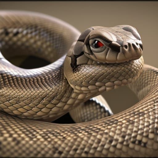 Boa Constrictor Coiling Around Rabbit in Unreal Engine 5