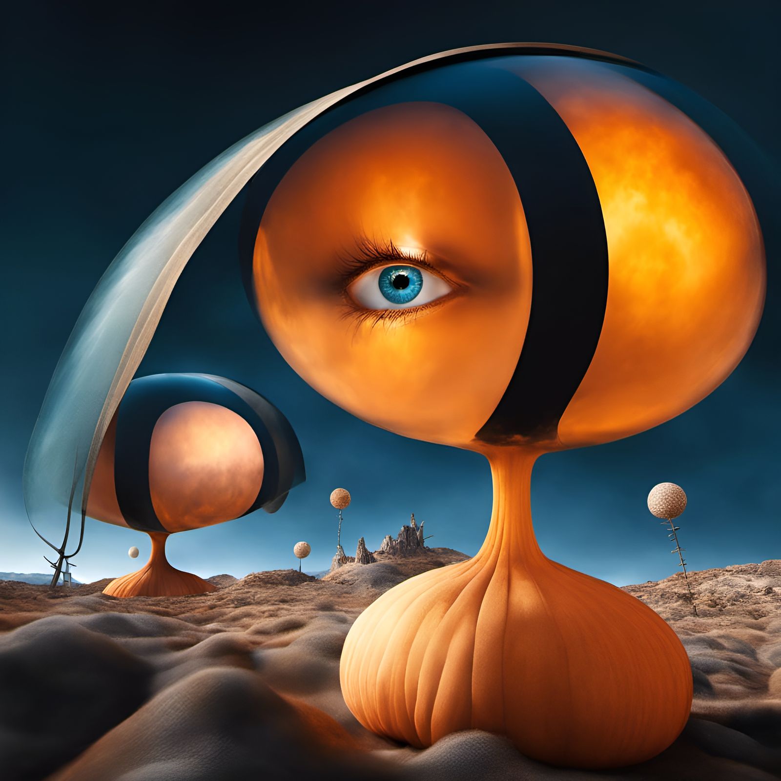 Magical Biological Scene in Surreal Style