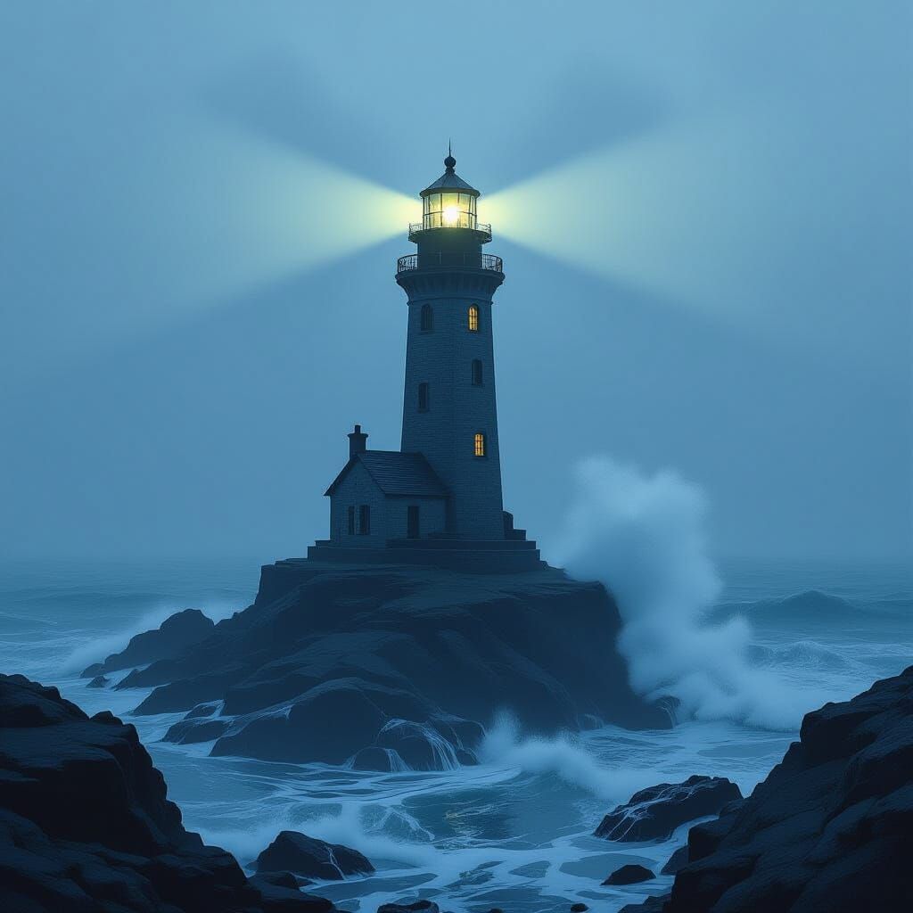 Ethereal Lighthouse in Dark Fantasy Style