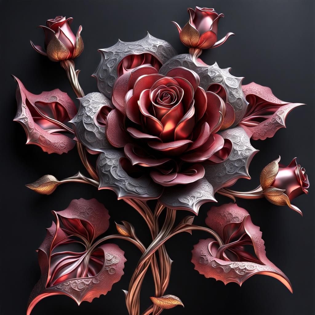 Gothic metal rose