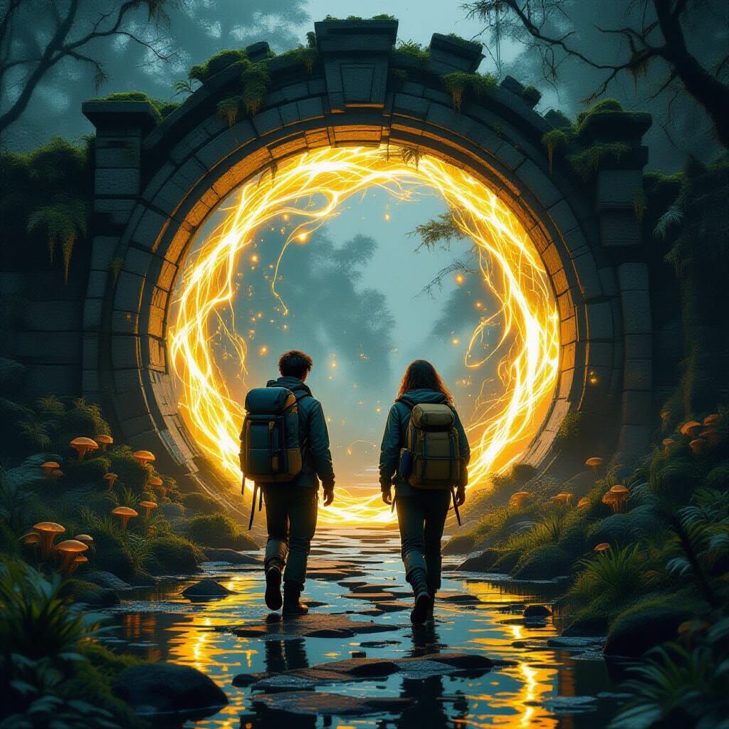 Ancient Archway Portal: College Students Enter Mystical Swam...