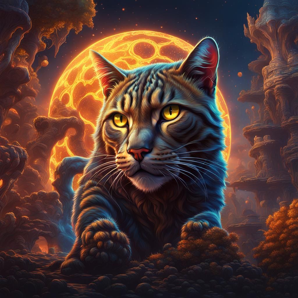 Wildcat Bitcoin NFT in Detailed Matte Painting