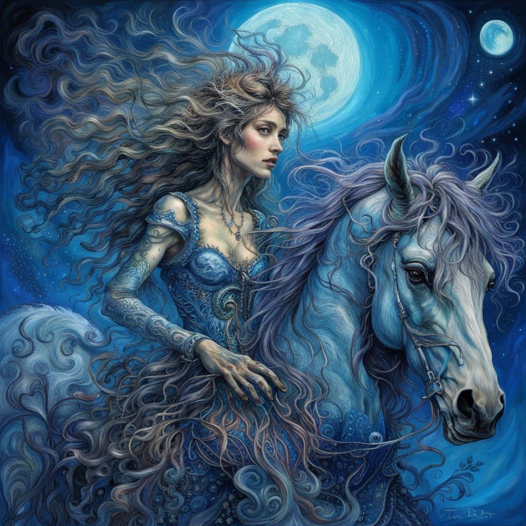 FantasyPunk Centaur in Gothic Magical Realism Style