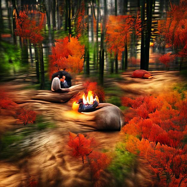 Picturesque Autumn Forest Scene