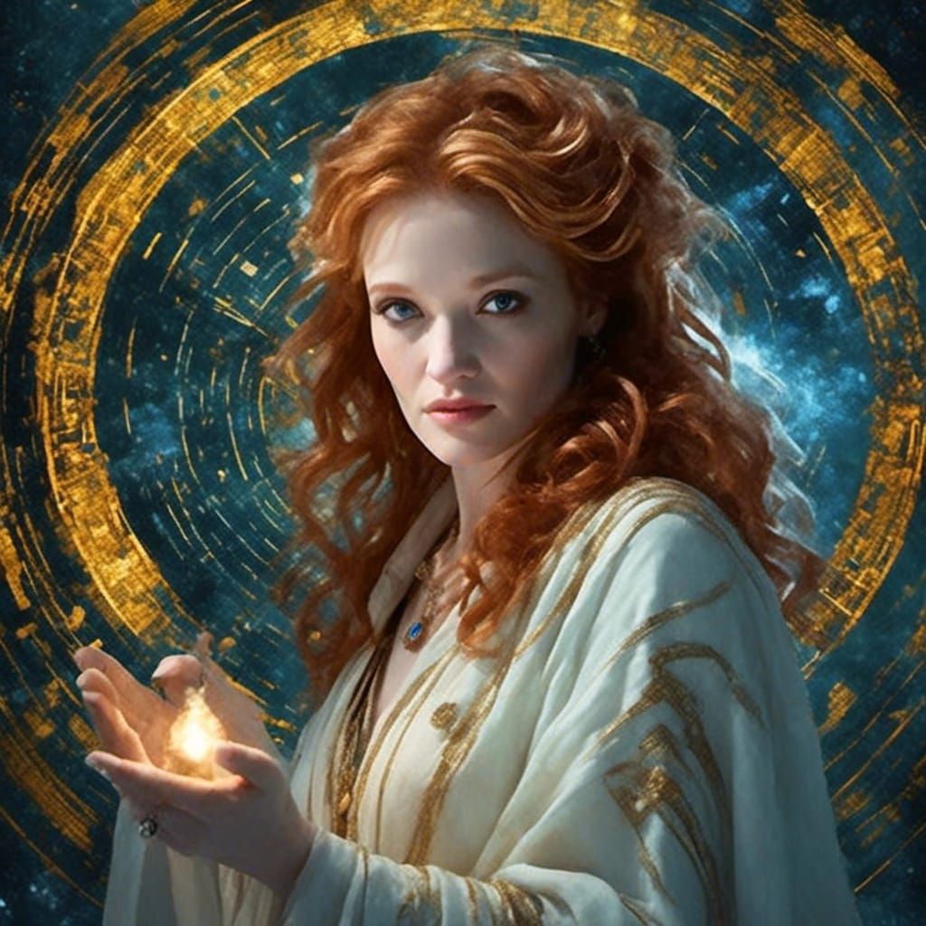 Time Traveler with Sonic Screwdriver in Holographic Vortex