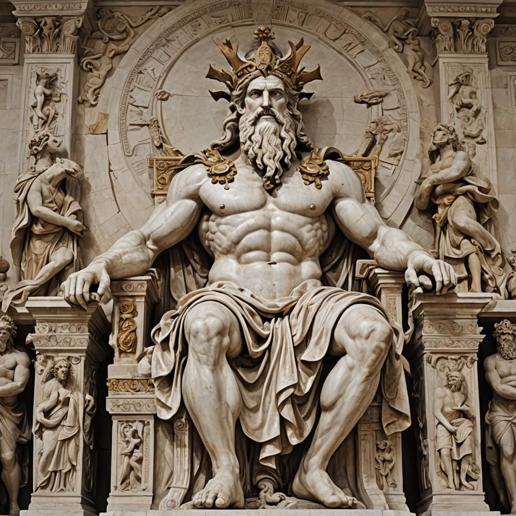 Zeus, King of Olympus, in Godly Majesty