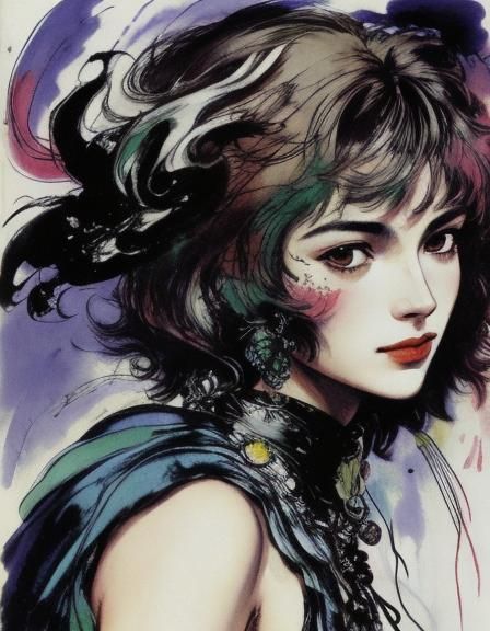 Fantasy Woman: Maximalist Painting in 8k Resolution