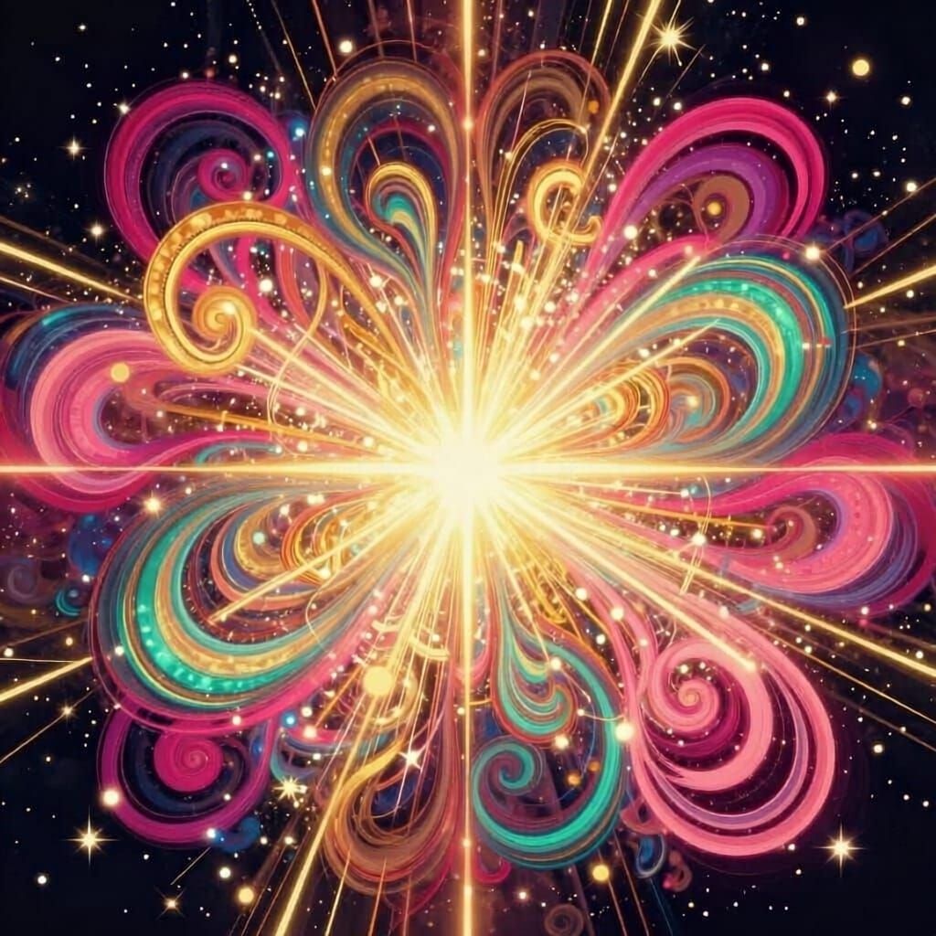 Vibrant New Year Celebration of Color, Peace, and Love