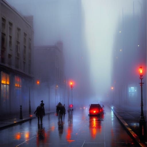 Ghosts in Fog, Dark Art Style