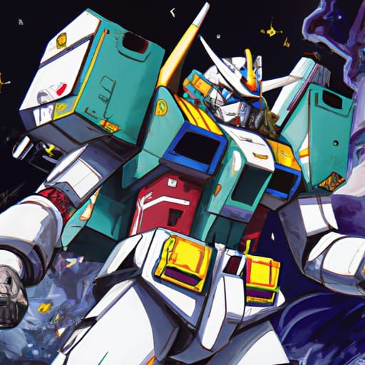 Gundam Cat Robot Battle in Space