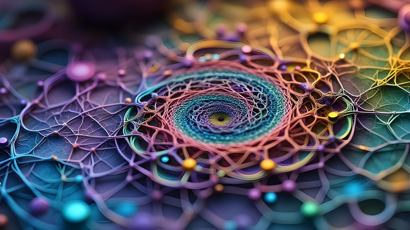 Abstract Fractal Macro Photography in Iridescent Color