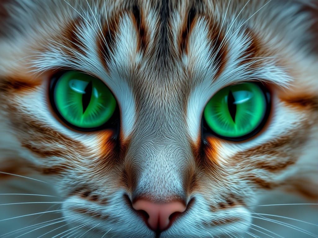 Feline Eye Wonders in Epic Fantasy Style