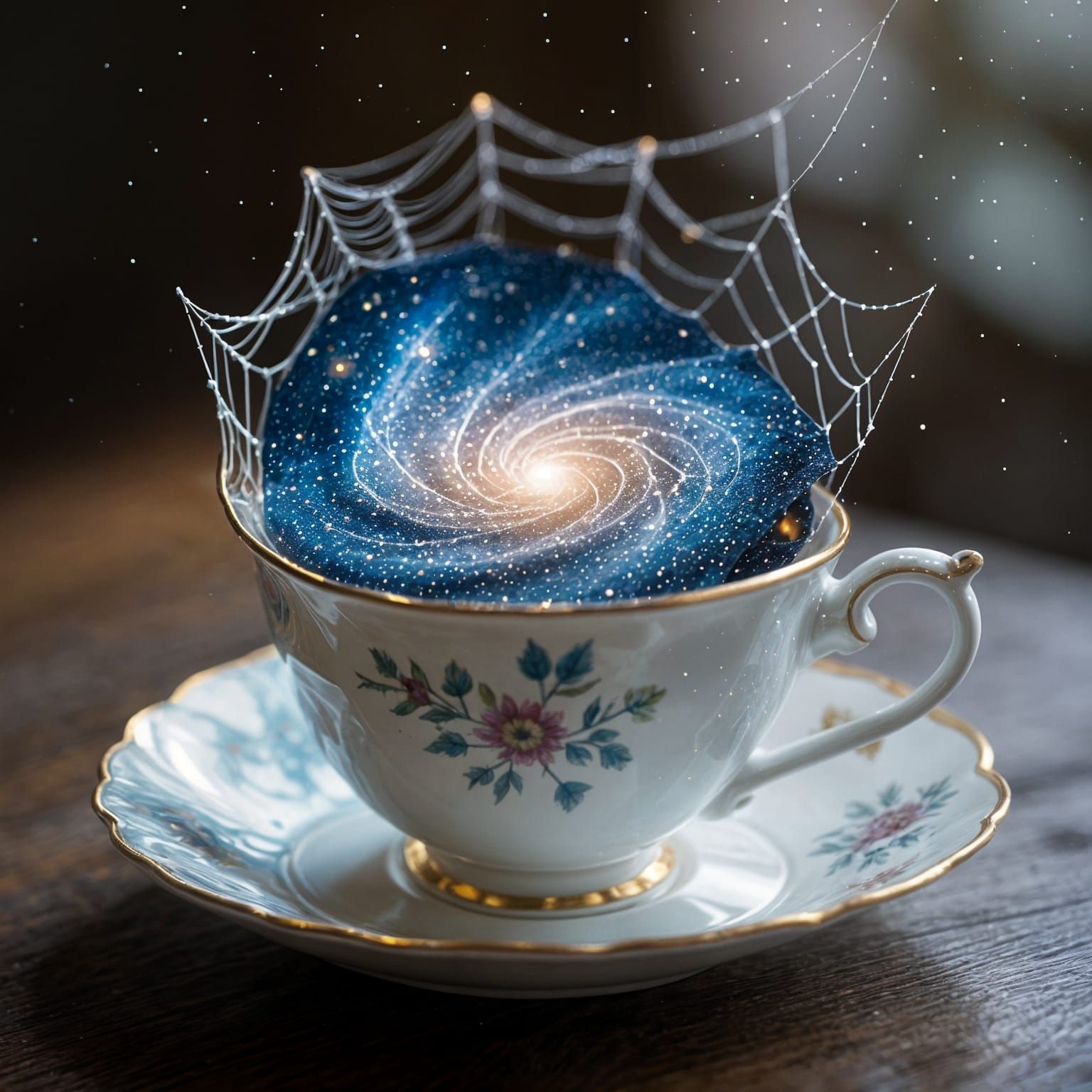 Cosmic Galaxy in Delicate Teacup
