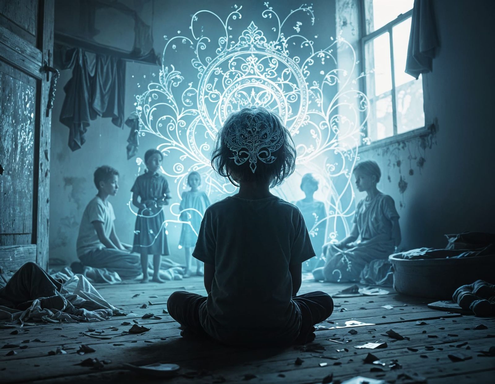 Child's Dream Revealed in Double Exposure Film Still
